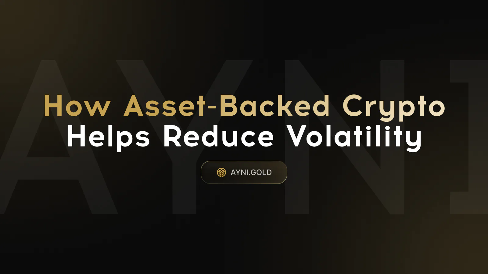 Conceptual visualization of asset-backed crypto reducing volatility next to traditional crypto market swings.