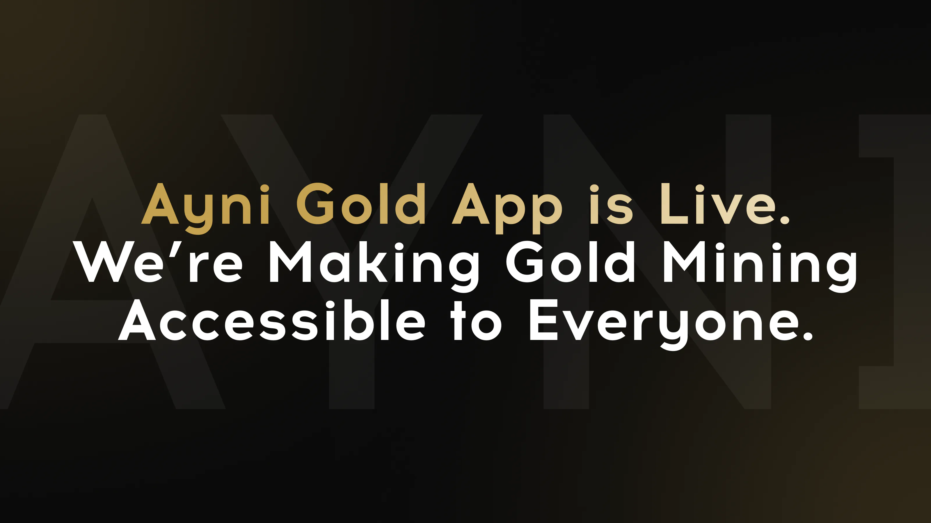 Ayni Gold app and accessible gold mining participation on the blockchain.