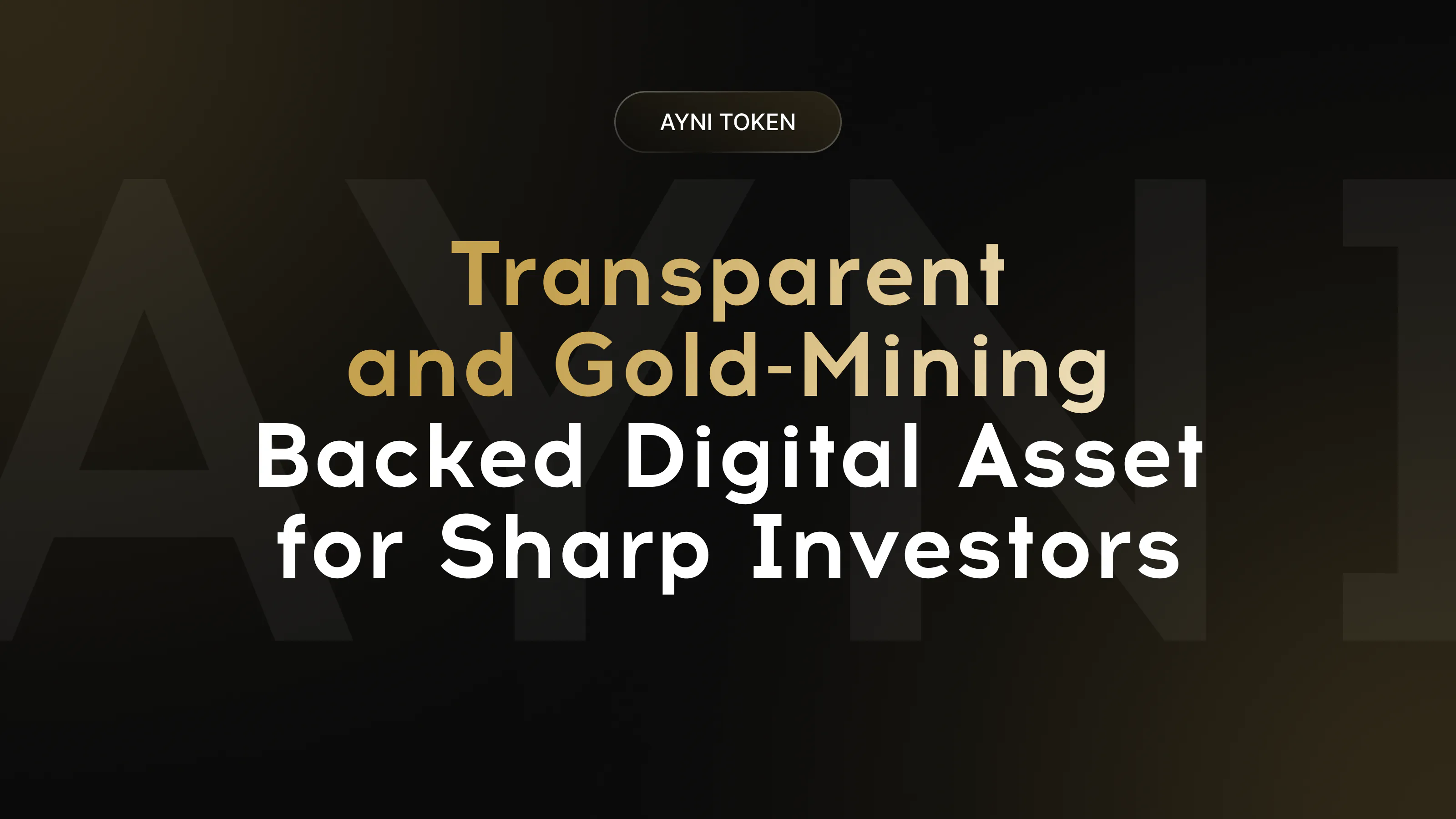 AYNI token concept: transparent gold-mining-backed digital asset.