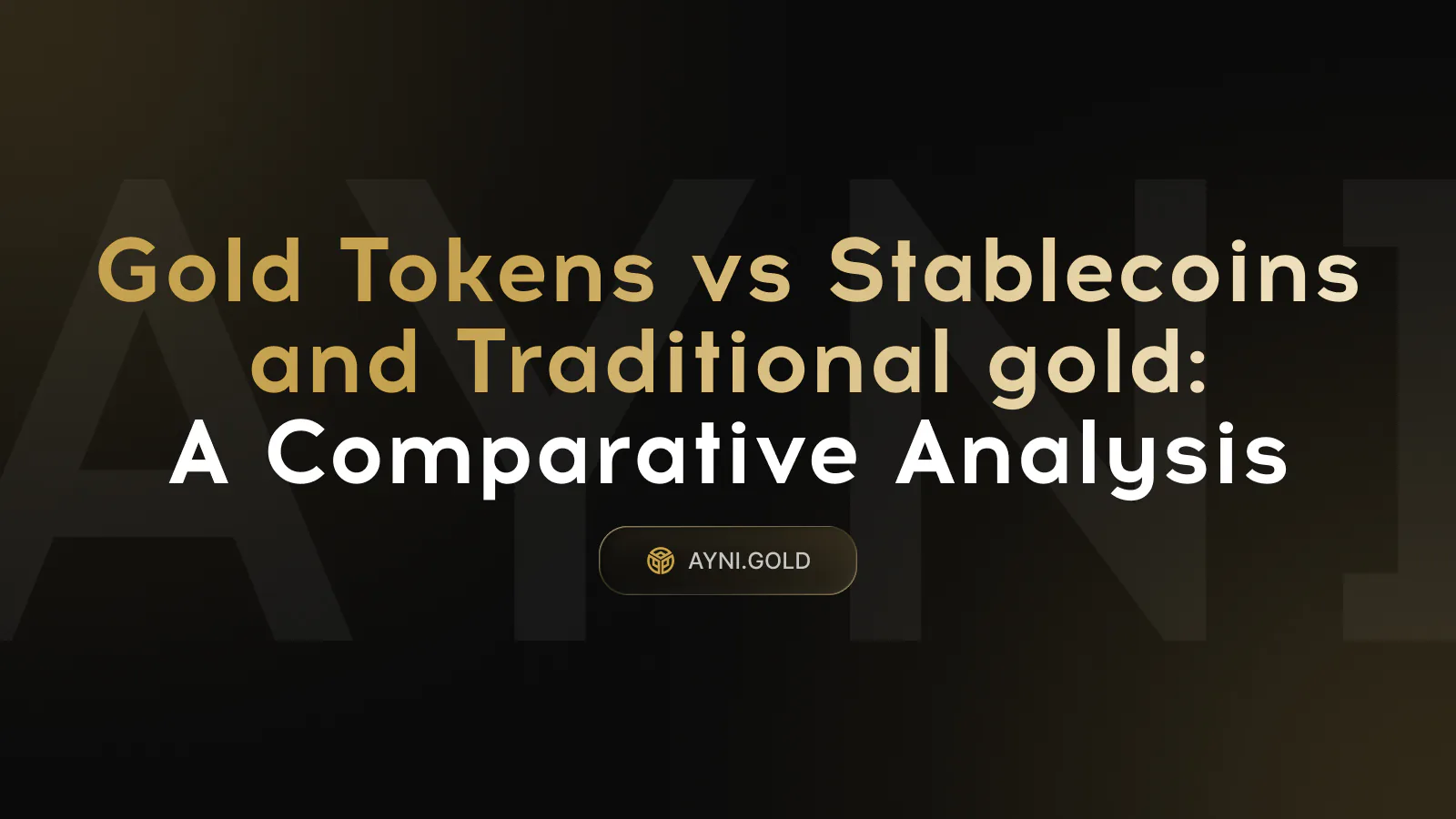 Conceptual contrast of digital gold tokens, dollar stablecoins, and physical gold bars.