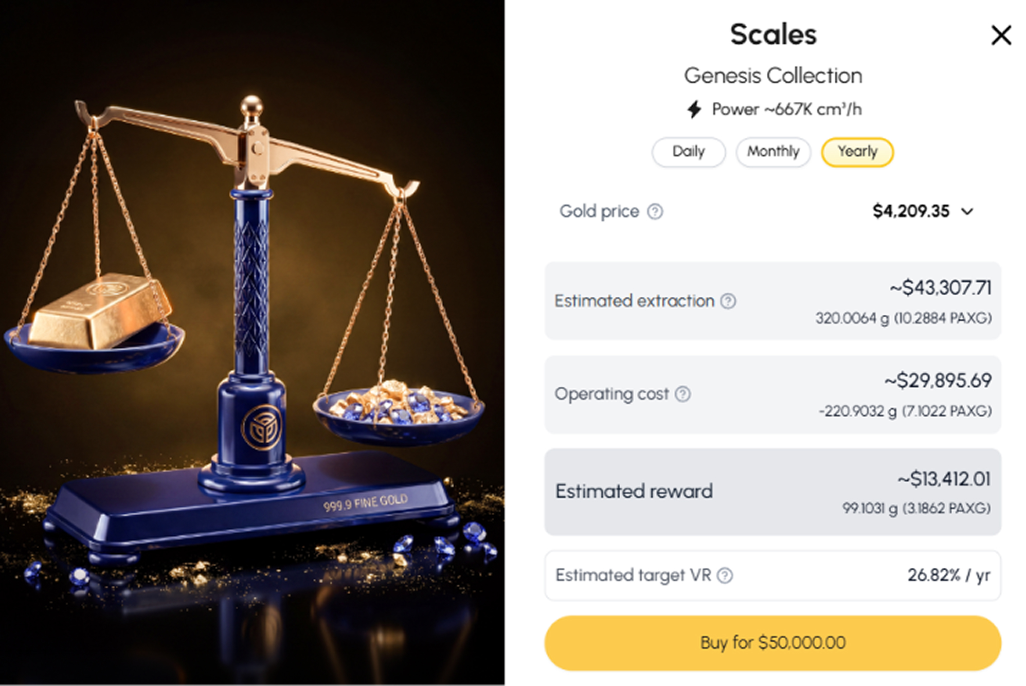 Gold Units Scales Tier details